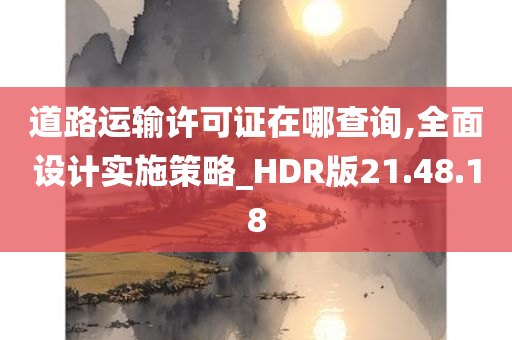 道路运输许可证在哪查询,全面设计实施策略_HDR版21.48.18