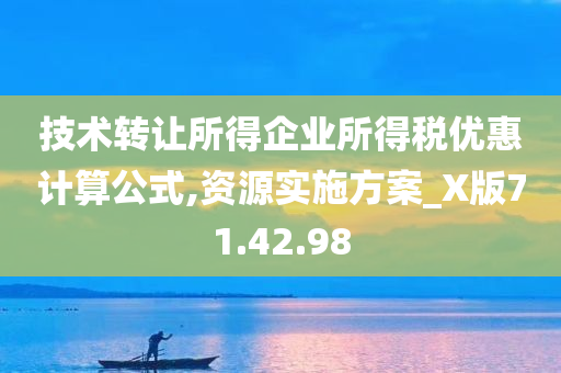 技术转让所得企业所得税优惠计算公式,资源实施方案_X版71.42.98