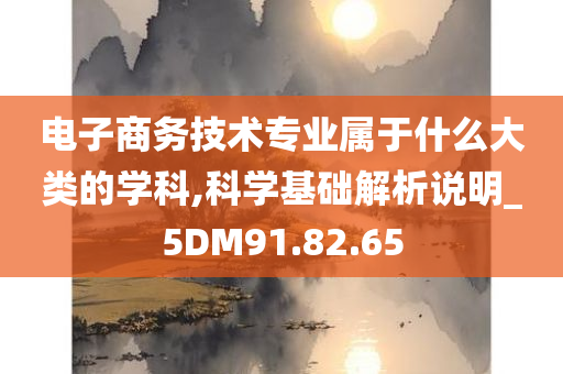 电子商务技术专业属于什么大类的学科,科学基础解析说明_5DM91.82.65