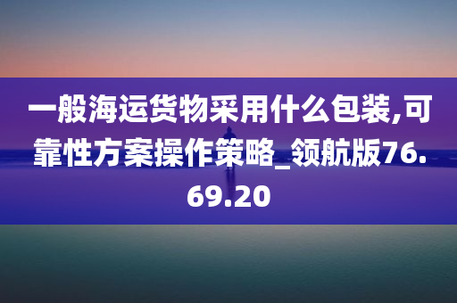 一般海运货物采用什么包装,可靠性方案操作策略_领航版76.69.20