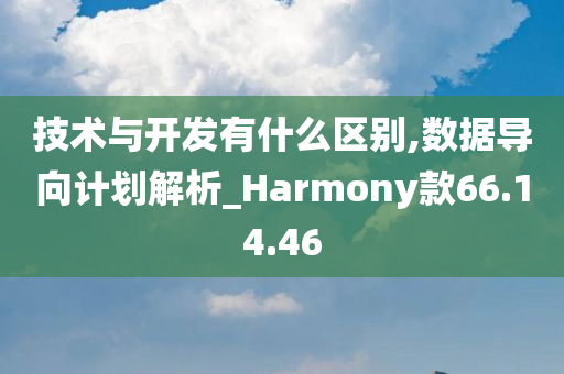 技术与开发有什么区别,数据导向计划解析_Harmony款66.14.46