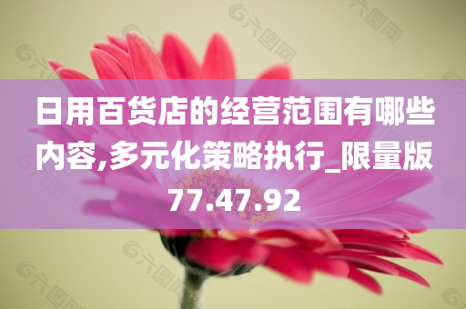 日用百货店的经营范围有哪些内容,多元化策略执行_限量版77.47.92