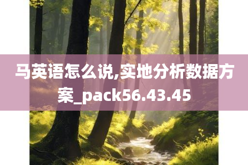 马英语怎么说,实地分析数据方案_pack56.43.45