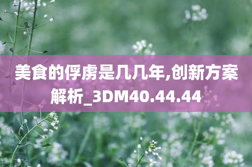 美食的俘虏是几几年,创新方案解析_3DM40.44.44