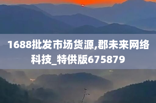 1688批发市场货源,郡未来网络科技_特供版675879