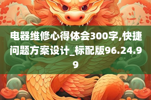 电器维修心得体会300字,快捷问题方案设计_标配版96.24.99