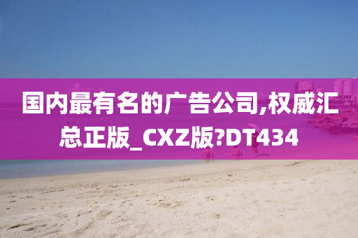 国内最有名的广告公司,权威汇总正版_CXZ版?DT434