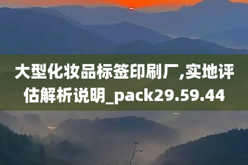 大型化妆品标签印刷厂,实地评估解析说明_pack29.59.44