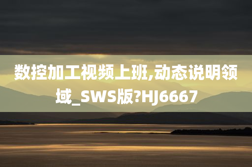 数控加工视频上班,动态说明领域_SWS版?HJ6667