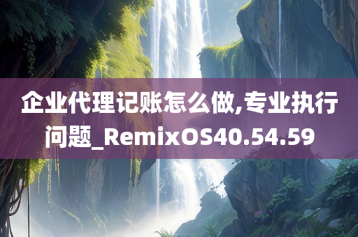 企业代理记账怎么做,专业执行问题_RemixOS40.54.59