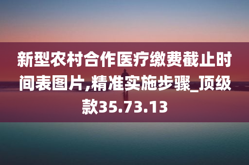 新型农村合作医疗缴费截止时间表图片,精准实施步骤_顶级款35.73.13