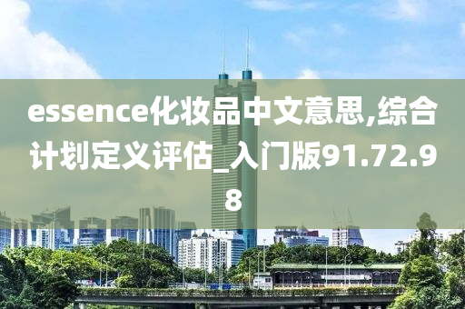 essence化妆品中文意思,综合计划定义评估_入门版91.72.98