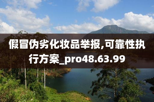 假冒伪劣化妆品举报,可靠性执行方案_pro48.63.99