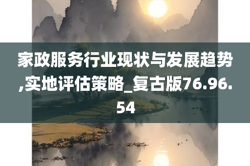 家政服务行业现状与发展趋势,实地评估策略_复古版76.96.54