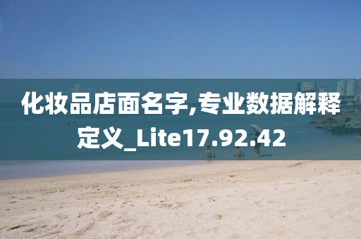 化妆品店面名字,专业数据解释定义_Lite17.92.42