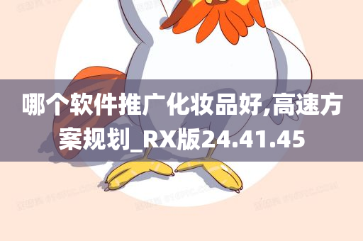 哪个软件推广化妆品好,高速方案规划_RX版24.41.45