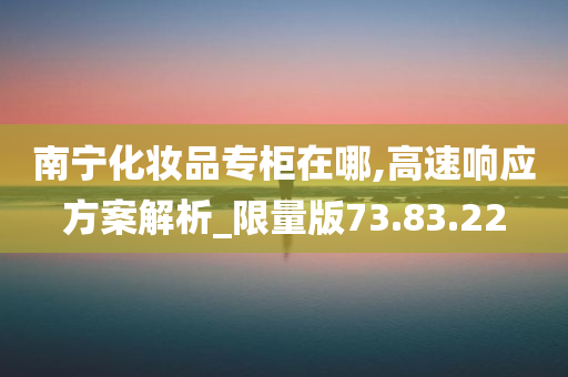 南宁化妆品专柜在哪,高速响应方案解析_限量版73.83.22