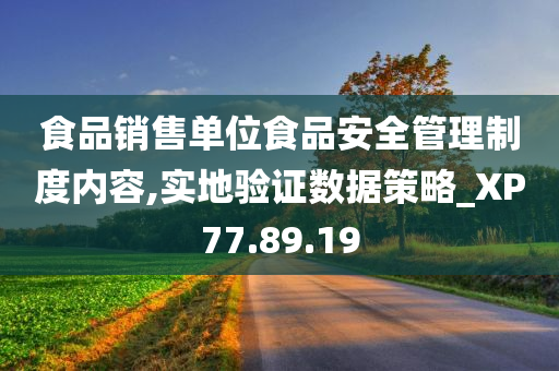 食品销售单位食品安全管理制度内容,实地验证数据策略_XP77.89.19