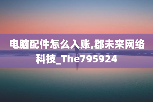 电脑配件怎么入账,郡未来网络科技_The795924