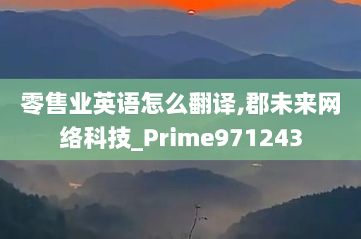 零售业英语怎么翻译,郡未来网络科技_Prime971243