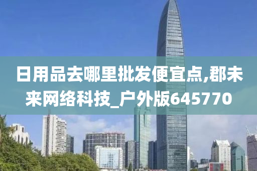 日用品去哪里批发便宜点,郡未来网络科技_户外版645770