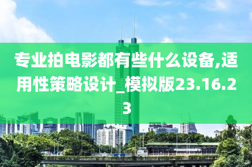 专业拍电影都有些什么设备,适用性策略设计_模拟版23.16.23