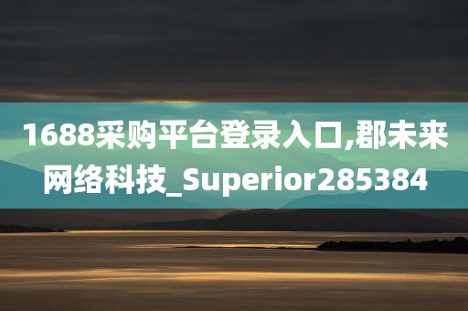 1688采购平台登录入口,郡未来网络科技_Superior285384