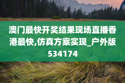 澳门最快开奖结果现场直播香港最快,仿真方案实现_户外版534174