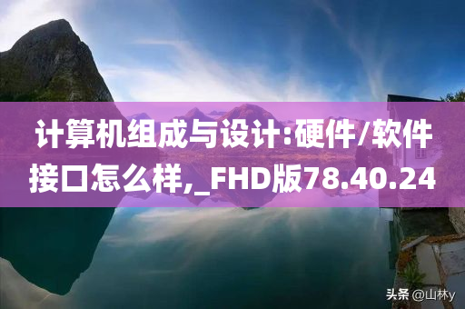 计算机组成与设计:硬件/软件接口怎么样,_FHD版78.40.24