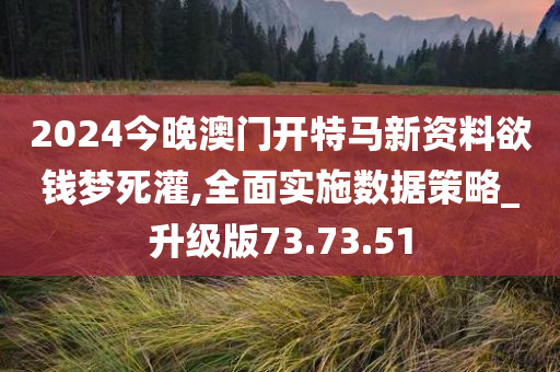 2024今晚澳门开特马新资料欲钱梦死灌,全面实施数据策略_升级版73.73.51