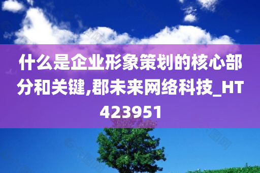 什么是企业形象策划的核心部分和关键,郡未来网络科技_HT423951