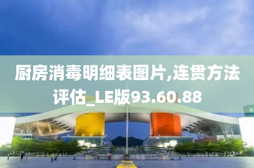 厨房消毒明细表图片,连贯方法评估_LE版93.60.88