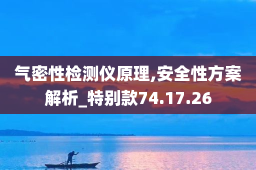 气密性检测仪原理,安全性方案解析_特别款74.17.26