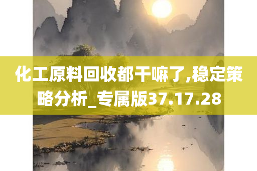 化工原料回收都干嘛了,稳定策略分析_专属版37.17.28