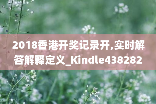 2018香港开奖记录开,实时解答解释定义_Kindle438282