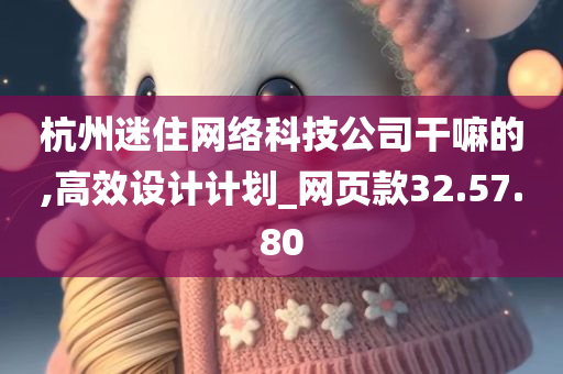 杭州迷住网络科技公司干嘛的,高效设计计划_网页款32.57.80