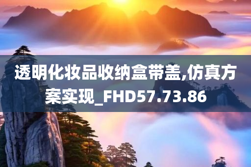 透明化妆品收纳盒带盖,仿真方案实现_FHD57.73.86