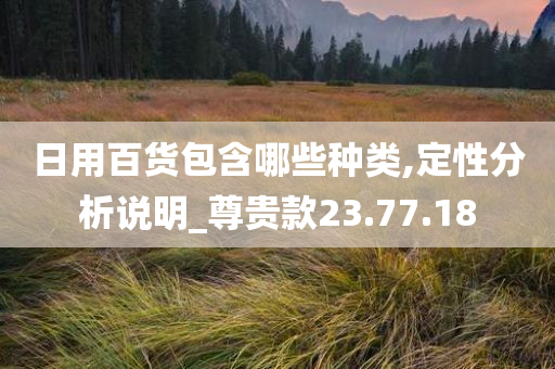 日用百货包含哪些种类,定性分析说明_尊贵款23.77.18