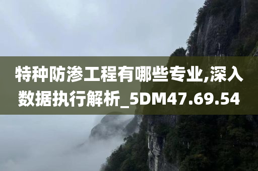 特种防渗工程有哪些专业,深入数据执行解析_5DM47.69.54