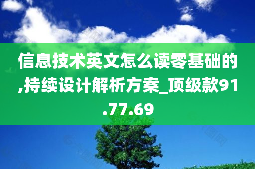 信息技术英文怎么读零基础的,持续设计解析方案_顶级款91.77.69