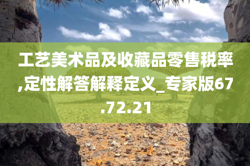 工艺美术品及收藏品零售税率,定性解答解释定义_专家版67.72.21