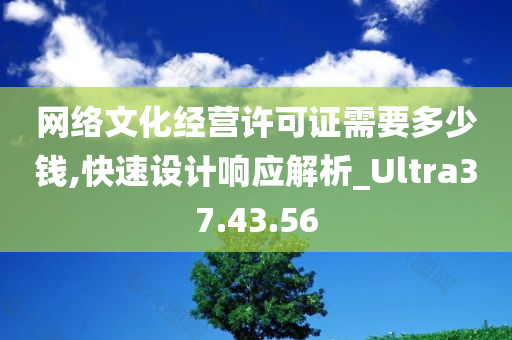 网络文化经营许可证需要多少钱,快速设计响应解析_Ultra37.43.56