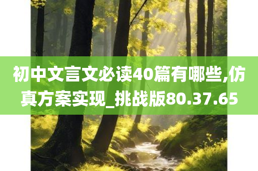 初中文言文必读40篇有哪些,仿真方案实现_挑战版80.37.65