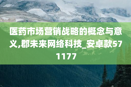 医药市场营销战略的概念与意义,郡未来网络科技_安卓款571177