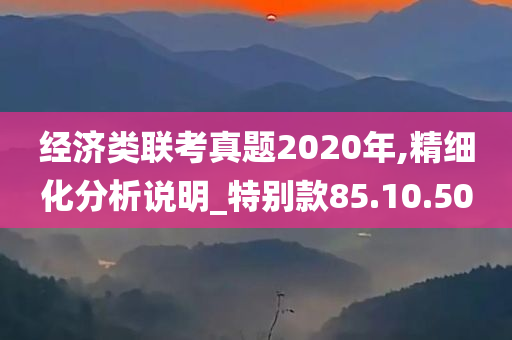 经济类联考真题2020年,精细化分析说明_特别款85.10.50