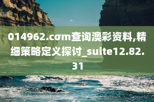 014962.cσm查询澳彩资料,精细策略定义探讨_suite12.82.31