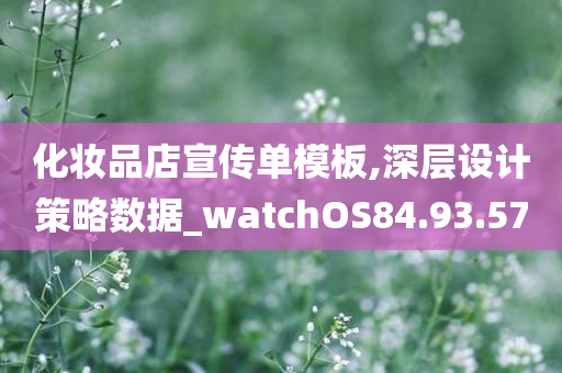 化妆品店宣传单模板,深层设计策略数据_watchOS84.93.57