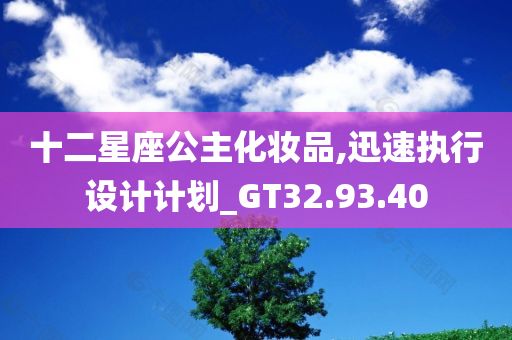 十二星座公主化妆品,迅速执行设计计划_GT32.93.40