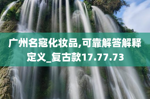 广州名寇化妆品,可靠解答解释定义_复古款17.77.73