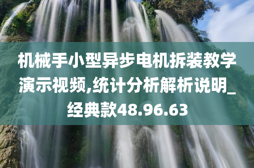 机械手小型异步电机拆装教学演示视频,统计分析解析说明_经典款48.96.63